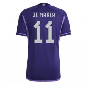 Argentinië Angel Di Maria #11 Uit tenue WK 2022 Mensen Korte Mouw