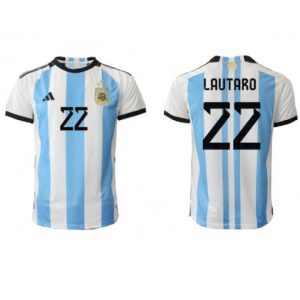 Argentinië Lautaro Martinez #22 Thuis tenue Mensen WK 2022 Korte Mouw