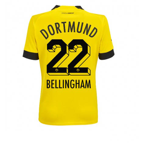 Dames Borussia Dortmund Jude Bellingham #22 Thuis tenue 2022-23 Korte Mouw