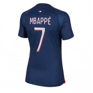 Dames Paris Saint-Germain Kylian Mbappe #7 Thuis tenue 2023-24 Korte Mouw