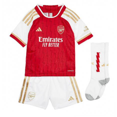Kids Arsenal Martin Odegaard #8 Thuis tenue 2023-24 Korte Mouw (+ Korte broeken)