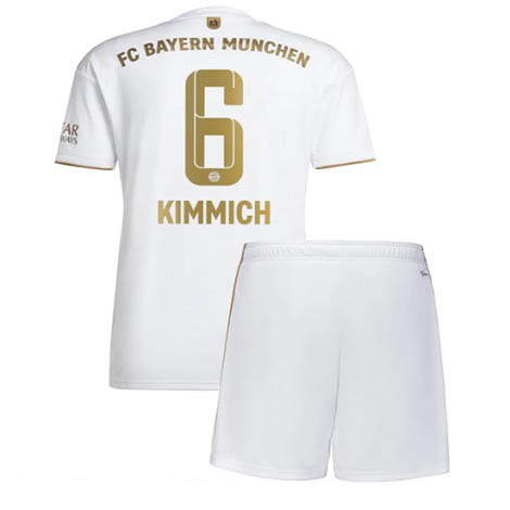 Kids Bayern Munich Joshua Kimmich #6 Uit tenue 2022-23 Korte Mouw (+ Korte broeken)