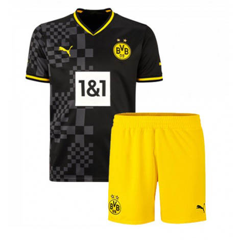 Kids Borussia Dortmund Jude Bellingham #22 Uit tenue 2022-23 Korte Mouw (+ Korte broeken)-1