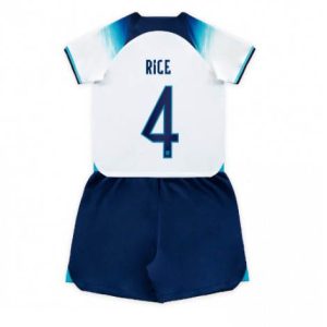 Kids Engeland Declan Rice #4 Thuis tenue WK 2022 Korte Mouw (+ Korte broeken)