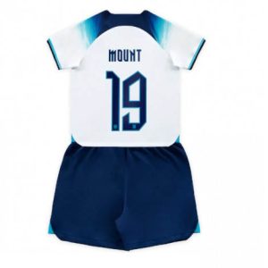 Kids Engeland Mason Mount #19 Thuis tenue WK 2022 Korte Mouw (+ Korte broeken)