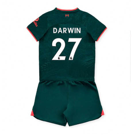 Kids Liverpool Darwin Nunez #27 Derde tenue 2022-23 Korte Mouw (+ Korte broeken)