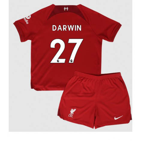 Kids Liverpool Darwin Nunez #27 Thuis tenue 2022-23 Korte Mouw (+ Korte broeken)