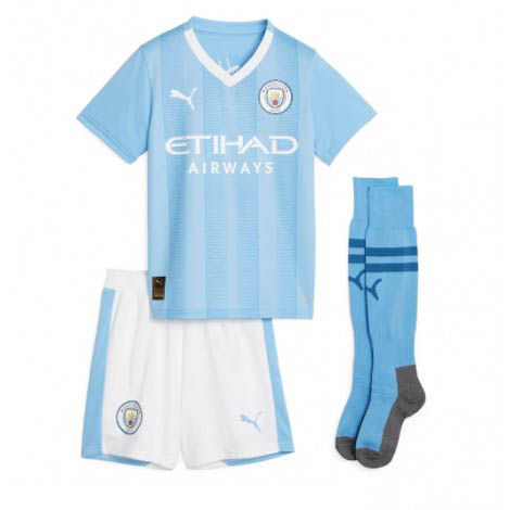 Kids Manchester City Jack Grealish #10 Thuis tenue 2023-24 Korte Mouw (+ Korte broeken)-1