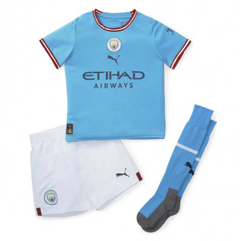 Kids Manchester City Joao Cancelo #7 Thuis tenue 2022-23 Korte Mouw (+ Korte broeken)-1