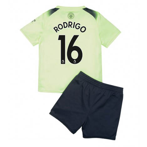 Kids Manchester City Rodri Hernandez #16 Derde tenue 2022-23 Korte Mouw (+ Korte broeken)