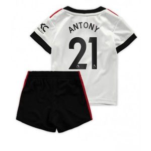 Kids Manchester United Antony #21 Uit tenue 2022-23 Korte Mouw (+ Korte broeken)