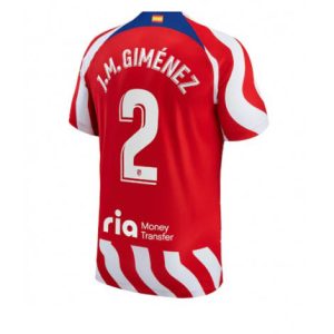 Atletico Madrid Jose Gimenez #2 Thuis tenue Mensen 2022-23 Korte Mouw