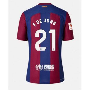 Dames Barcelona Frenkie de Jong #21 Thuis tenue 2023-24 Korte Mouw