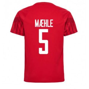 Denemarken Joakim Maehle #5 Thuis tenue Mensen WK 2022 Korte Mouw