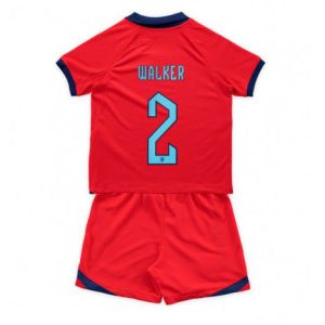 Kids Engeland Kyle Walker #2 Uit tenue WK 2022 Korte Mouw (+ Korte broeken)
