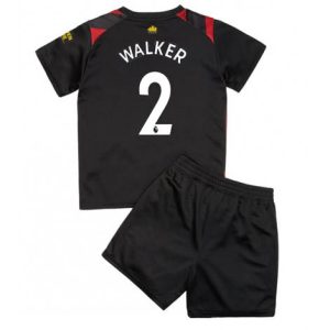 Kids Manchester City Kyle Walker #2 Uit tenue 2022-23 Korte Mouw (+ Korte broeken)