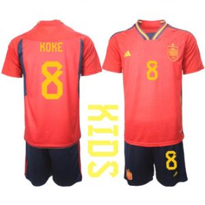 Kids Spanje Koke #8 Thuis tenue WK 2022 Korte Mouw (+ Korte broeken)