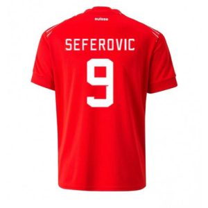 Zwitserland Haris Seferovic #9 Thuis tenue Mensen WK 2022 Korte Mouw