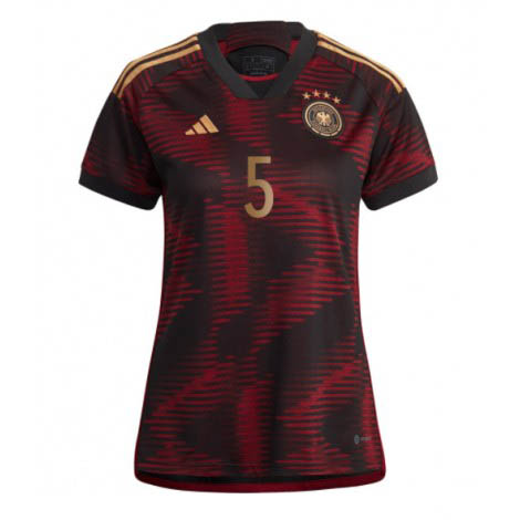 Dames Duitsland Thilo Kehrer #5 Uit tenue WK 2022 Korte Mouw-1