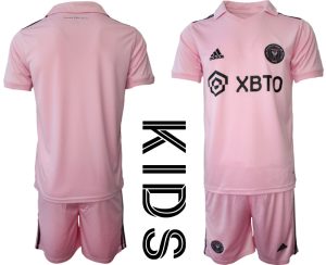 Inter Miami Thuis tenue Kids 2023-24 Korte Mouw (+ Korte broeken)