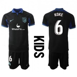 Kids Atletico Madrid Koke #6 Uit tenue 2022-23 Korte Mouw (+ Korte broeken)