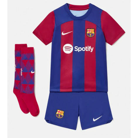 Kids Barcelona Ousmane Dembele #7 Thuis tenue 2023-24 Korte Mouw (+ Korte broeken)-1