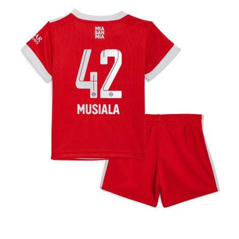 Kids Bayern Munich Jamal Musiala #42 Thuis tenue 2022-23 Korte Mouw (+ Korte broeken)