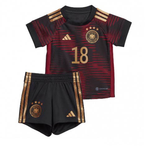 Kids Duitsland Jonas Hofmann #18 Uit tenue WK 2022 Korte Mouw (+ Korte broeken)-1