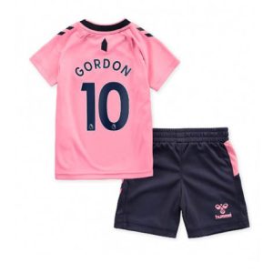 Kids Everton Anthony Gordon #10 Uit tenue 2022-23 Korte Mouw (+ Korte broeken)