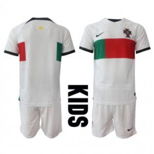 Kids Portugal Uit tenue WK 2022 Korte Mouw (+ Korte broeken)
