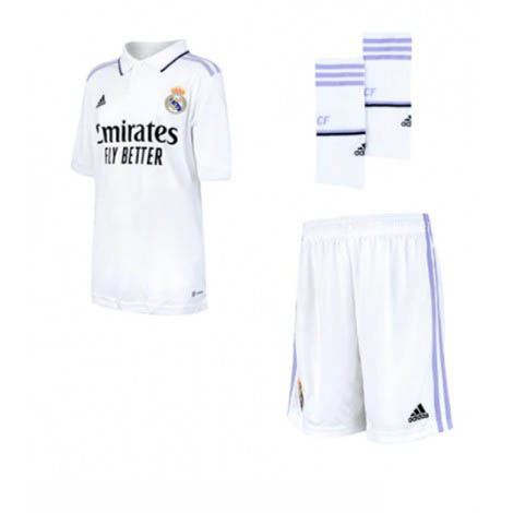 Kids Real Madrid Eder Militao #3 Thuis tenue 2022-23 Korte Mouw (+ Korte broeken)-1