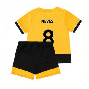 Kids Wolves Ruben Neves #8 Thuis tenue 2022-23 Korte Mouw (+ Korte broeken)