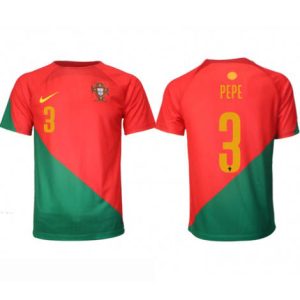 Portugal Pepe #3 Thuis tenue Mensen WK 2022 Korte Mouw