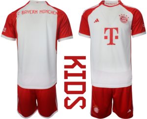 Bayern Munich Thuis tenue Kids 2023-24 Korte Mouw (+ Korte broeken)