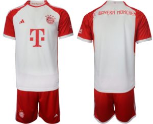 Bayern Munich Thuis tenue Mensen 2023-24 Korte Mouw (+ Korte broeken)