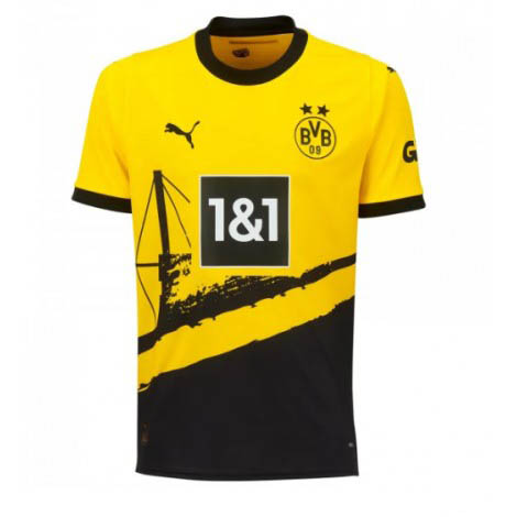 Borussia Dortmund Thuis tenue Mensen 2023-24 Korte Mouw