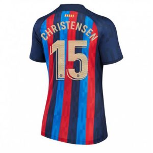 Dames Barcelona Andreas Christensen #15 Thuis tenue 2022-23 Korte Mouw