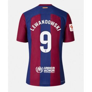 Dames Barcelona Robert Lewandowski #9 Thuis tenue 2023-24 Korte Mouw
