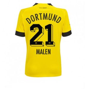 Dames Borussia Dortmund Donyell Malen #21 Thuis tenue 2022-23 Korte Mouw