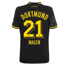 Dames Borussia Dortmund Donyell Malen #21 Uit tenue 2022-23 Korte Mouw