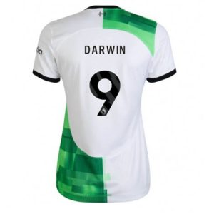 Dames Liverpool Darwin Nunez #9 Uit tenue 2023-24 Korte Mouw