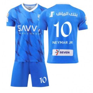 Kids Al-Hilal Neymar Jr #10 Thuis tenue 2023-24 Korte Mouw (+ Korte broeken)