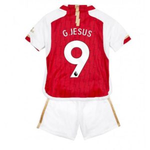Kids Arsenal Gabriel Jesus #9 Thuis tenue 2023-24 Korte Mouw (+ Korte broeken)