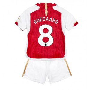 Kids Arsenal Martin Odegaard #8 Thuis tenue 2023-24 Korte Mouw (+ Korte broeken)