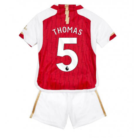 Kids Arsenal Thomas Partey #5 Thuis tenue 2023-24 Korte Mouw (+ Korte broeken)
