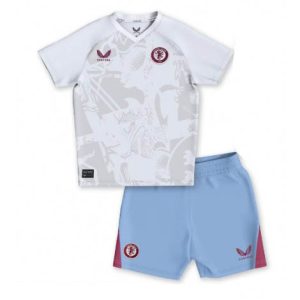 Kids Aston Villa Uit tenue 2023-24 Korte Mouw (+ Korte broeken)