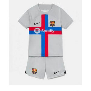 Kids Barcelona Derde tenue 2022-23 Korte Mouw (+ Korte broeken)