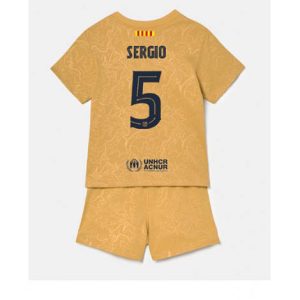 Kids Barcelona Sergio Busquets #5 Uit tenue 2022-23 Korte Mouw (+ Korte broeken)