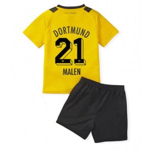 Kids Borussia Dortmund Donyell Malen #21 Thuis tenue 2022-23 Korte Mouw (+ Korte broeken)