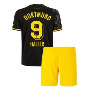 Kids Borussia Dortmund Sebastien Haller #9 Uit tenue 2022-23 Korte Mouw (+ Korte broeken)